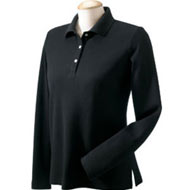 D110W-Devon-Jones-Ladies-Long-Sleeve-Pima-Pique-Polo-black