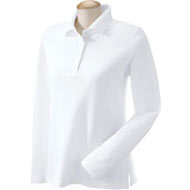 D110W-Devon-Jones-Ladies-Long-Sleeve-Pima-Pique-Polo-white