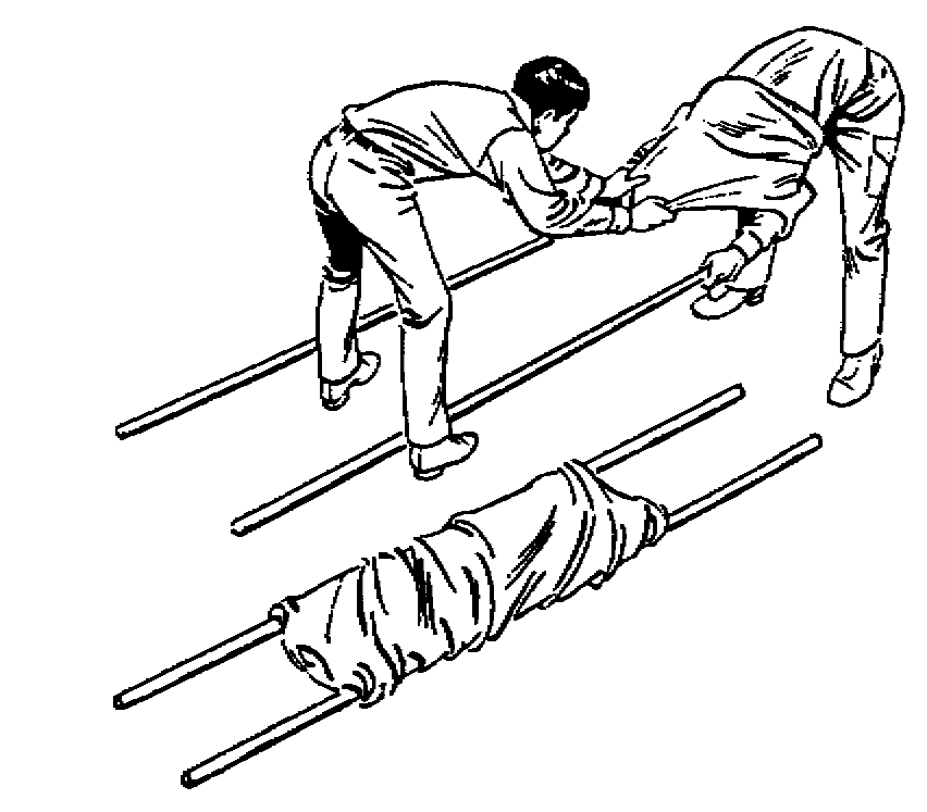 Жердь как рычаг 4. Носилки волокуши схема. Переноска пострадавшего без носилок. Транспортировка пострадавшего на носилках. Носилки для переноски пострадавшего.